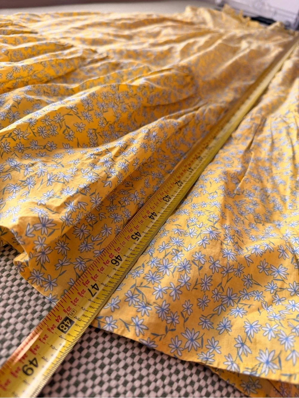 J. Crew Yellow Daisy Floral Ruffle Neck Sleeveless Dress size Small #110